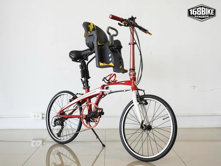	 🚴‍♂️🔥 Scuderia Ferrari Folding Bike 20" รถพับแต่งพร้อมเบาะเด็ก สวยไม่เหมือนใคร 🚴‍♂️🔥 รูปที่ 4