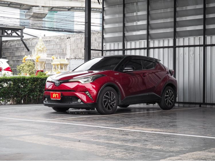 Toyota C-HR 2018 1.8 Hybrid Hi Utility-car ไฮบริด ไม่ติดแก๊ส เกียร์อัตโนมัติ แดง