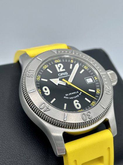 รุ่นสะสม ORIS Big Crown Diver Date หน้าดำ เข็มเหลือง 39 มิล. รูปที่ 12