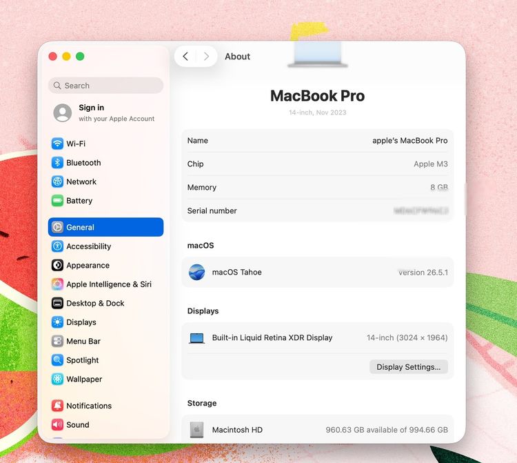 MacBook Pro 14-inch M3 2023 Ram8GB SSD1TB Sapace Gray รูปที่ 12
