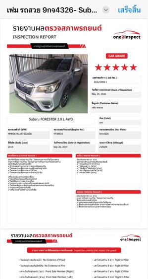 Subaru Forester 2019 2.0 i-L 4WD Utility-car เบนซิน เกียร์อัตโนมัติ บรอนซ์เงิน รูปที่ 2
