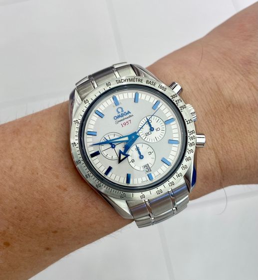 WTS OMEGA SPEEDMASTER BROAD ARROW 1957 WHITE DIAL (FULL SET)