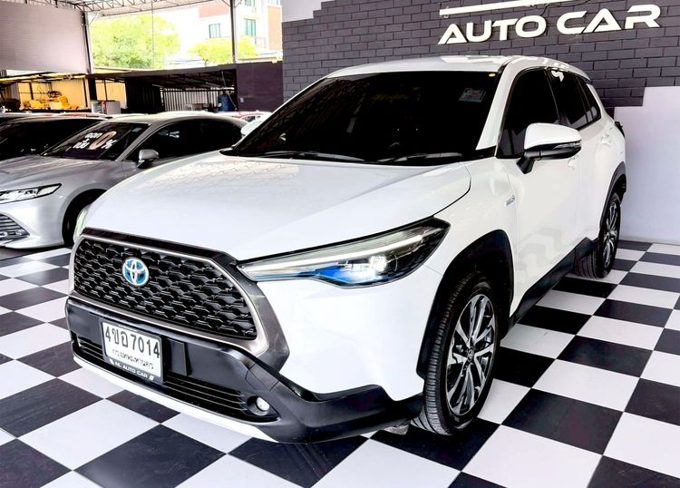 รถ Toyota Corolla Cross 1.8 Hybrid Premium สี ขาว