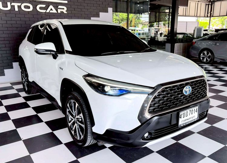 Toyota Corolla Cross 2021 1.8 Hybrid Premium Utility-car ไฮบริด ไม่ติดแก๊ส เกียร์อัตโนมัติ ขาว รูปที่ 2