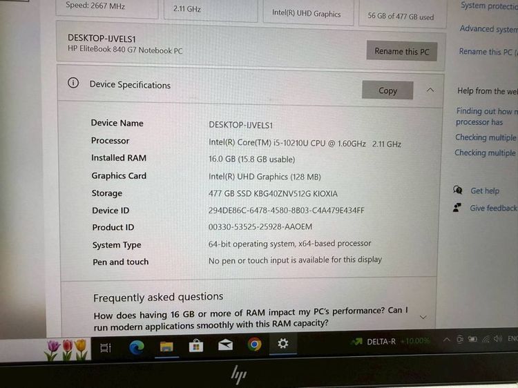 hp Elitebook 840 G7 ประกันศูนย์ 9 มค 70 รูปที่ 7
