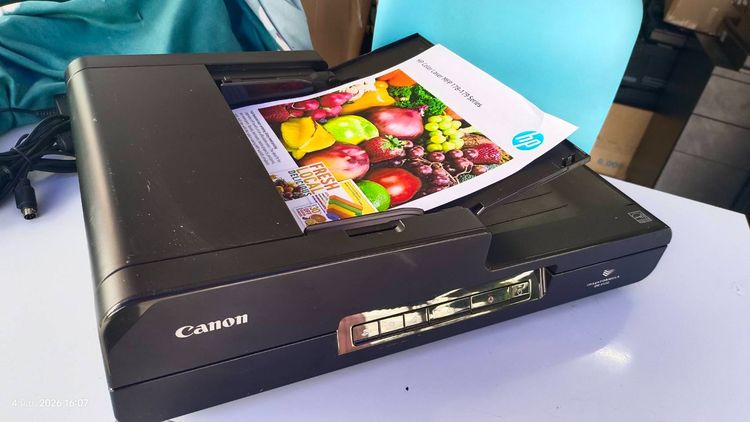 พริ้นเตอร์และสแกนเนอร์ สแกนเนอร์ ยี่ห้อ Canon รุ่น DR-F120 มือสอง สภาพใหม่อุปกรณ์ครบ พร้อมใช้งาน