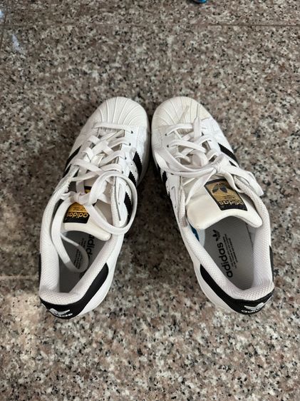 รองเท้าส้นแบน ขาว หนังแท้ UK 3.5 | EU 36 | US 5 รองเท้า adidas superstar