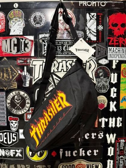 ไม่ระบุ ดำ หนัง PU THRASHER Crossbody Bag 🔥🖤