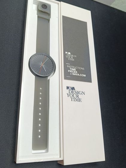 เทา อื่นๆ นาฬิกา NAVA Design รุ่น Plicate (Grey)  ดีไซน์โดย Benjamin Hubert อุปกรณ์ครบกล่อง