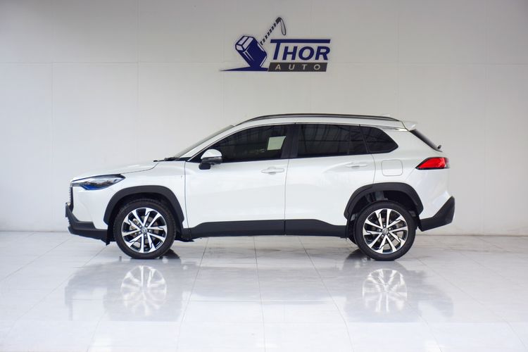 Toyota Corolla Cross 2021 1.8 Hybrid Premium Safety Utility-car ไฮบริด เกียร์อัตโนมัติ ขาว รูปที่ 3