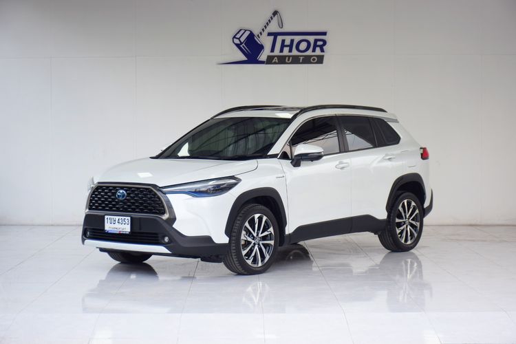 รถ Toyota Corolla Cross 1.8 Hybrid Premium Safety สี ขาว
