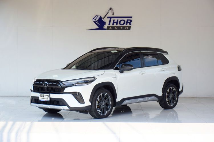 รถ Toyota Corolla Cross 1.8 Hybrid Premium Safety GR Sport สี ขาว