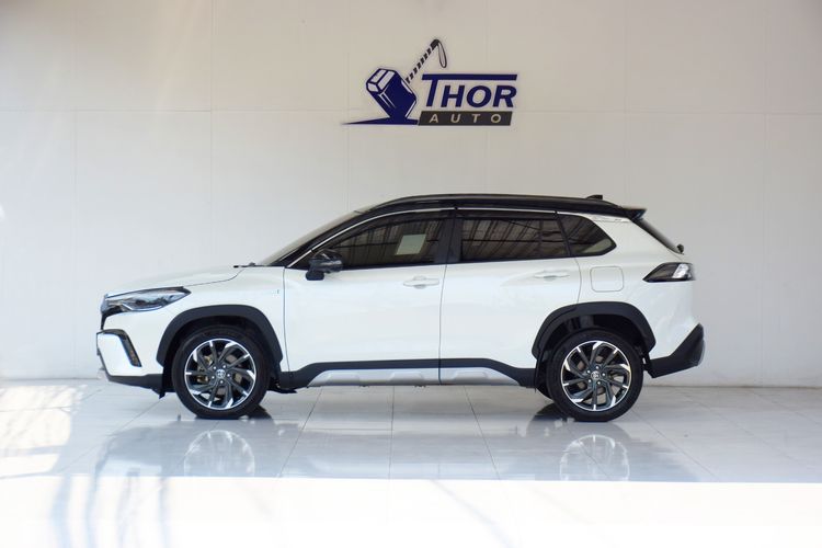 Toyota Corolla Cross 2023 1.8 Hybrid Premium Safety GR Sport Utility-car ไฮบริด เกียร์อัตโนมัติ ขาว รูปที่ 3