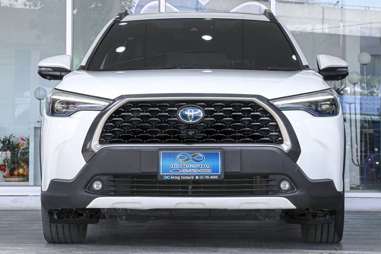 Toyota Corolla Cross 2021 1.8 Hybrid Premium Safety Utility-car ไฮบริด เกียร์อัตโนมัติ ขาว รูปที่ 2