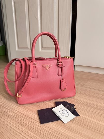 หญิง ชมพู หนังแท้ Prada saffiano lux 30 