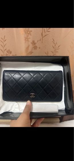 กระเป๋า Chanel Bi-Fold Long Wallet Quilted Lambskin Black รูปที่ 9
