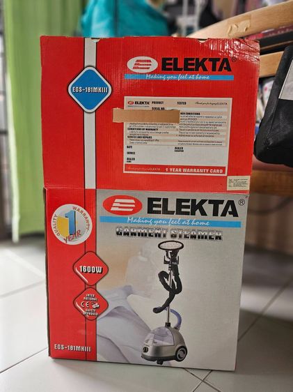 Elekta เตารีดไอน้ำ แบบแขวนเสื้อ ขนาด 2.7 ลิตร ปรับระดับความสูงได้ รีดเรียบ ส่งต่อมือสอง สภาพดี ใช้งานได้ปกติ