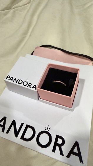  แหวน Pandora 14k Rose Gold Plated Ring with Pink Stone อุปกรณ์ครบกล่อง ถุงผ้า ถุงกระดาษ รูปที่ 6