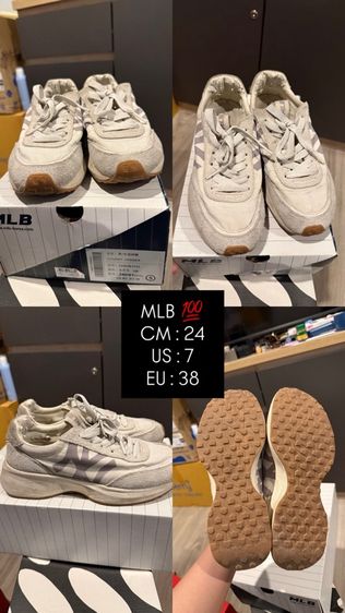 ขาว ขนาดอื่น ๆ รองเท้าผ้าใบ MLB