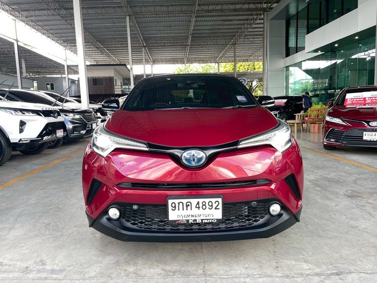 Toyota C-HR 2019 1.8 HV Hi Utility-car ไฮบริด เกียร์อัตโนมัติ แดง รูปที่ 2