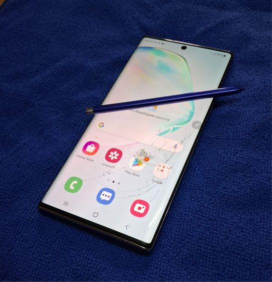 Samsung Note10plus แรม12รอม256 ขาย 1990 บาท ตำหนิจอแตกตามภาพ อย่างอื่นปกติ โทร 0864535622 