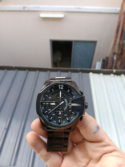ดำ Diesel นาฬิกาดีเซลระบบ chronograph ขนาด 53 มมรวมเม็ดมะยม 56 เมตรพร้อมใช้