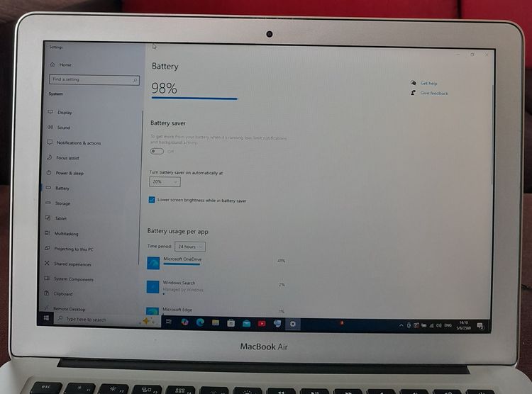 Apple MacBook Air 13.3 CPU Core i5  1.4GHz Ram 4 GB  SSD 128GB รูปที่ 9