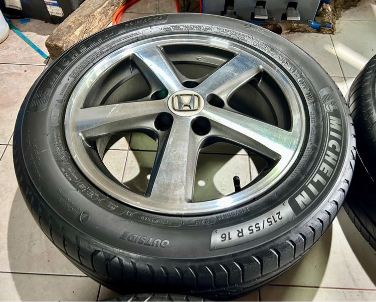 ล้อแม็กHONDA 16 5รู114 พร้อมยาง มิชลีน 215 55 16 รูปที่ 3
