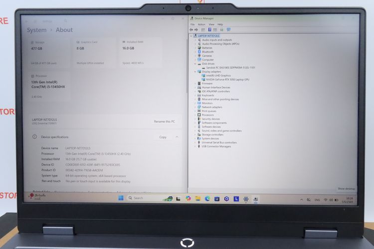 LENOVO LOQ ESSENTIAL Core i5-13450HX RTX5050 RAM16.512GB รูปที่ 2