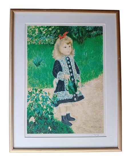 ภาพพิมพ์หินวิจิตรศิลป์จำกัดจำนวน Pierre-Auguste Renoir - A Girl with a Watering Can