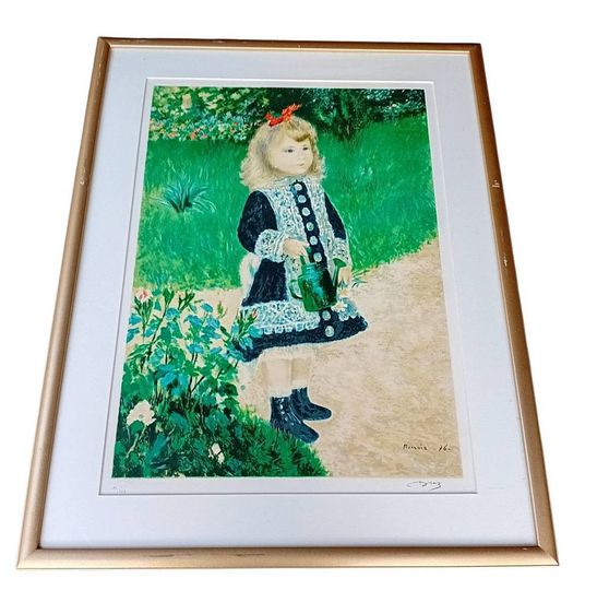 ภาพพิมพ์หินวิจิตรศิลป์จำกัดจำนวน Pierre-Auguste Renoir - A Girl with a Watering Can รูปที่ 13
