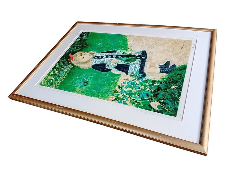 ภาพพิมพ์หินวิจิตรศิลป์จำกัดจำนวน Pierre-Auguste Renoir - A Girl with a Watering Can รูปที่ 5