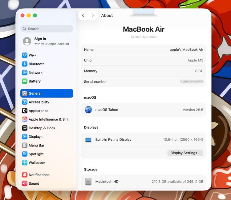 MacBook Air 13-inch M3 2024 Ram8GB SSD256GB Midnight  รูปที่ 12
