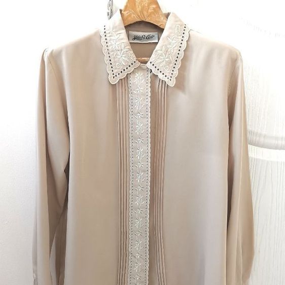 แขนยาว EU 40 เสื้อเชิ้ตและเสื้อผู้หญิง เสื้อเบลาส์วินเทจแบรนด์ Yves St. Clair​ มือ​ 2