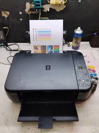 ปริ้นเตอร์มือสองพร้อมใช้งาน canon mp287 ปริ้นสแกนถ่ายเอกสารได้เครื่องสภาพสวยหัวพิมพ์ดีติดแทงค์แล้วมีหมึกพร้อมใช้งานทันที