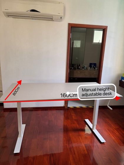 IKEA TROTTEN manual height-adjustable desk  รูปที่ 2