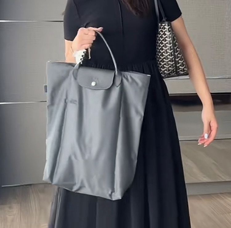 ไนล่อน ไม่ระบุ อื่นๆ Longchamp Le Pliage Tote Bag สี Graphite