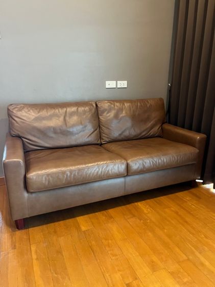 น้ำตาล หนัง 2 ที่นั่ง SOFA P9 by 128 studio 