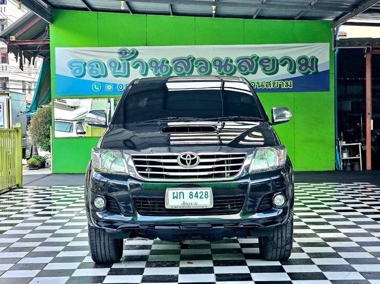 Toyota Hilux Vigo Champ 2014 Smart Cab 2.5 E VNT 4WD Pickup ดีเซล ไม่ติดแก๊ส เกียร์ธรรมดา ดำ รูปที่ 3