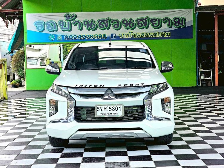 Mitsubishi Triton 2020 All New Double Cab 2.5 GLX Pickup ดีเซล ไม่ติดแก๊ส เกียร์ธรรมดา ขาว รูปที่ 3