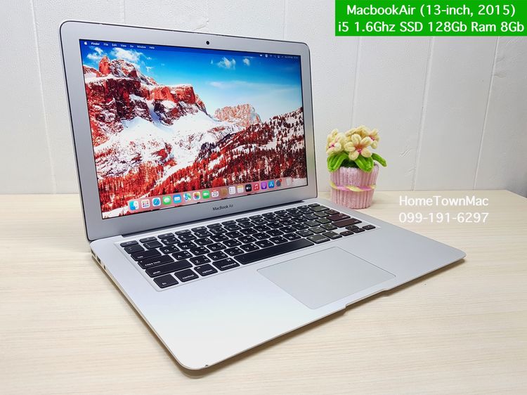 Apple Macbook Air แมค โอเอส 8 กิกะไบต์ อื่นๆ ไม่ใช่ MacbookAir (13-inch, 2015) i5 1.6Ghz SSD 128Gb Ram 8Gb น่าใช้ ราคาสุดคุ้ม