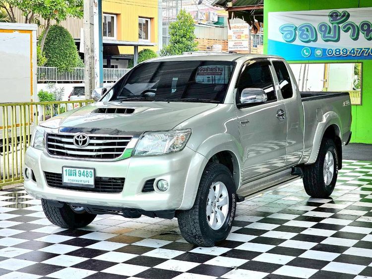 Toyota Hilux Vigo Champ 2014 Smart Cab 2.5 E VNT Prerunner Pickup ดีเซล ไม่ติดแก๊ส เกียร์อัตโนมัติ บรอนซ์เงิน รูปที่ 2
