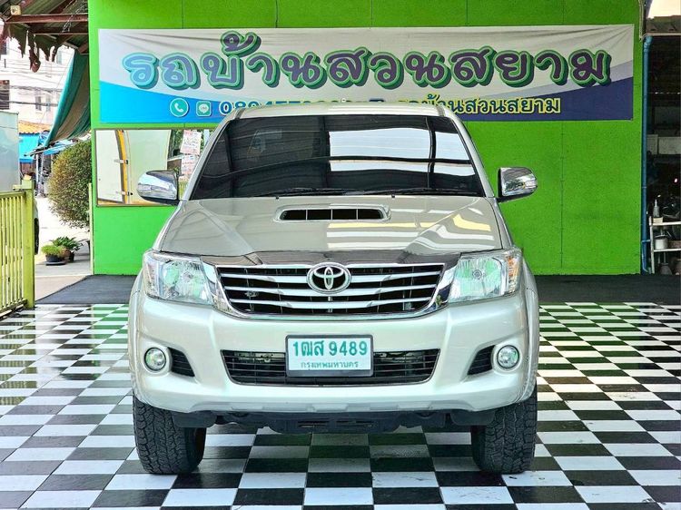 Toyota Hilux Vigo Champ 2014 Smart Cab 2.5 E VNT Prerunner Pickup ดีเซล ไม่ติดแก๊ส เกียร์อัตโนมัติ บรอนซ์เงิน รูปที่ 3