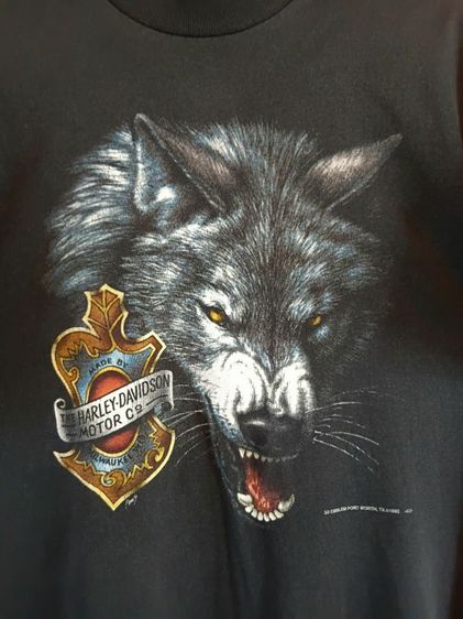 เสื้อยืดวินเทจ Harley-Davidson 3D Emblem 1992 รูปที่ 2