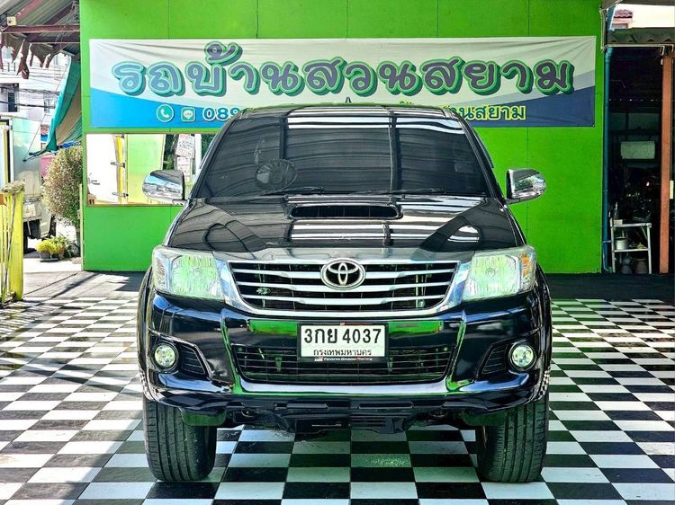 Toyota Hilux Vigo Champ 2014 Double Cab 2.5 E VNT Prerunner Pickup ดีเซล ไม่ติดแก๊ส เกียร์ธรรมดา ดำ รูปที่ 3