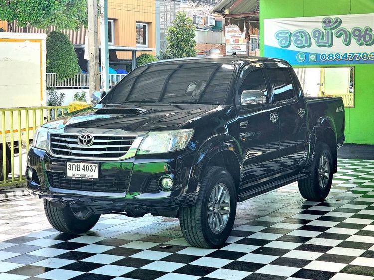 Toyota Hilux Vigo Champ 2014 Double Cab 2.5 E VNT Prerunner Pickup ดีเซล ไม่ติดแก๊ส เกียร์ธรรมดา ดำ รูปที่ 2