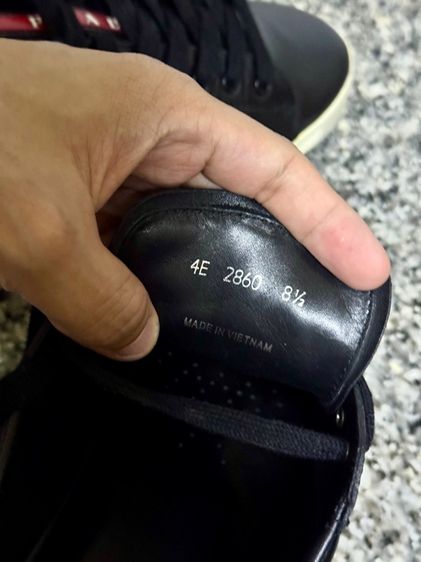 Prada Leather Lace Up Sneakers เบอร์8.5 รูปที่ 6