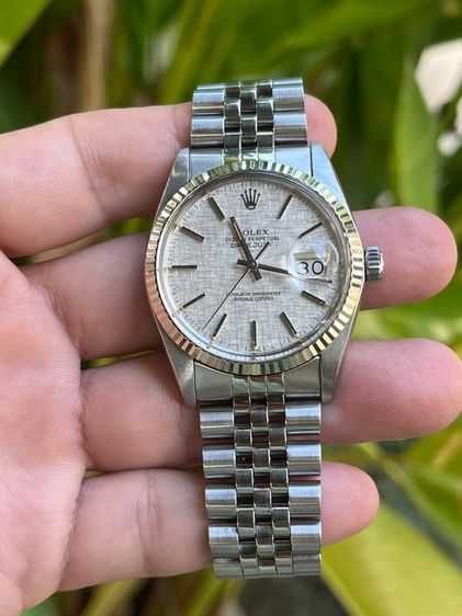 ขาว Rolex Datejust 16014 ตัวเรือน  Steel ขนาด 36 mm.  กลไก  Automatic Winding Caliber 3035 