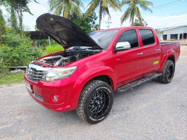 Toyota Hilux Vigo Champ 2013 Double Cab 2.5 E VNT Prerunner Pickup ดีเซล เกียร์ธรรมดา แดง รูปที่ 4