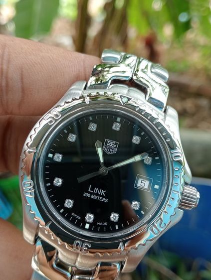 ดำ Tag Heuer Link G2 Diamond  Quartz 200M. Black Dial WT111R (42mm.)🇨🇭🇨🇭

